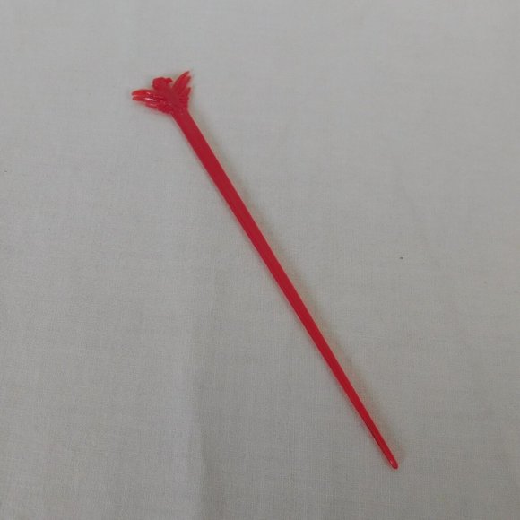 6 Red Bird Thunderbird Logo Swizzle Stick Vintage Mid Century Mascot Cocktail - Picture 6 of 9